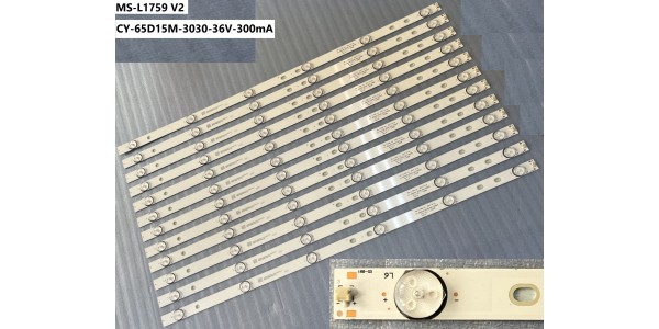 AXEN AX65LEDA88-G/0227 Led bar, MS-L1759 V2, CY-65D15M-3030-36V-300Ma, Tv lelderi